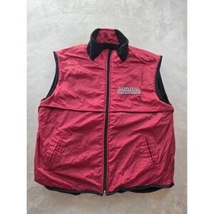 Vintage Arizona Cardinals Reversible Vest Mens M Red Black‎ Full Zip Pro Player